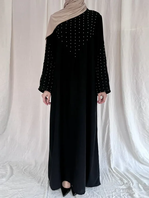BLACK PEARLS MAXI ABAYA - Image 3